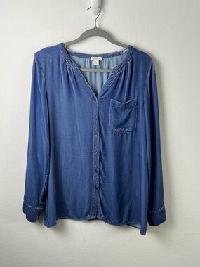 Sundance Blue Velvet Long Sleeve Button Down